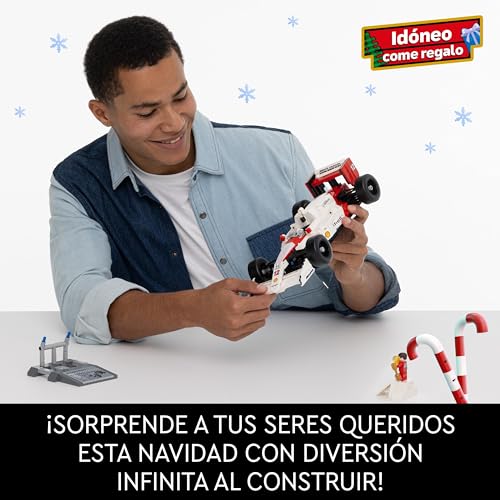 LEGO Icons McLaren MP4/4 con Minifigura de Ayrton Senna, Maqueta de Coche de Fórmula 1 para Adultos, Set de Construcción Coleccionable, Decoración para Hogar u Oficina, Regalo para Aficionados al Motor 10330