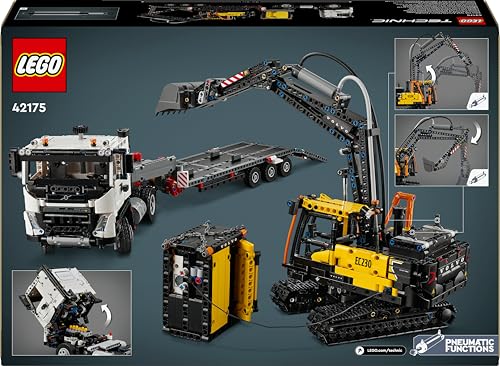 . LEGO Technic Camión FMX y Excavadora Eléctrica EC230 Volvo 42175, Vehículos de Juguete para Construir, Regalo para Niños +10 Años y Aficionados a la Construcción