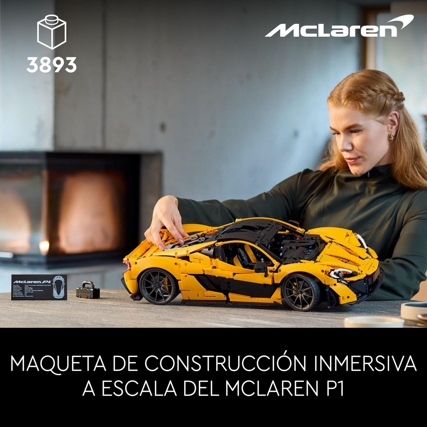 LEGO Technic McLaren P1, Maqueta de Coche de Carreras a Escala para Adultos, Set de Construcción Coleccionable, Regalo para Aficionados a los Supercoches y al Motor 42172