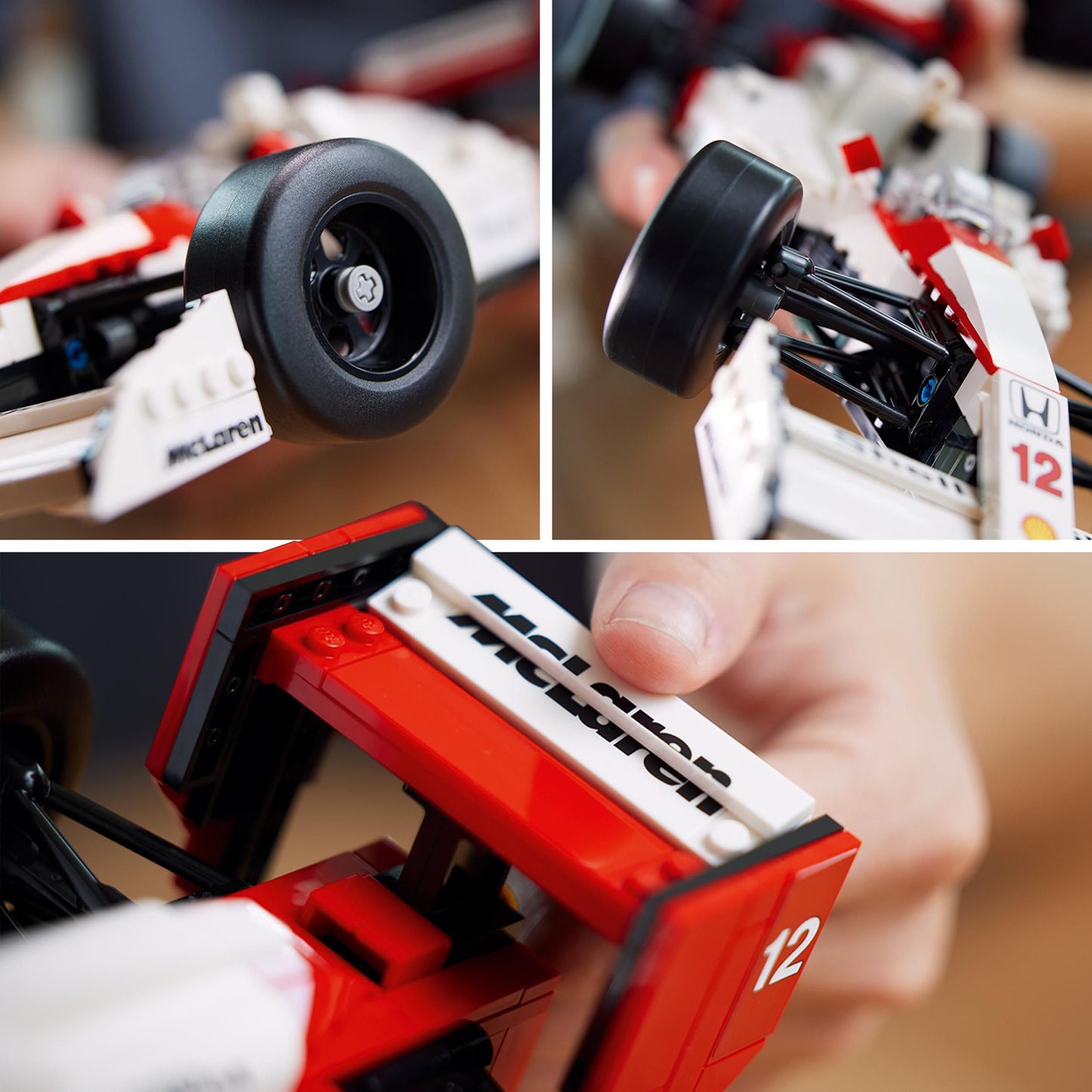 LEGO Icons McLaren MP4/4 con Minifigura de Ayrton Senna, Maqueta de Coche de Fórmula 1 para Adultos, Set de Construcción Coleccionable, Decoración para Hogar u Oficina, Regalo para Aficionados al Motor 10330