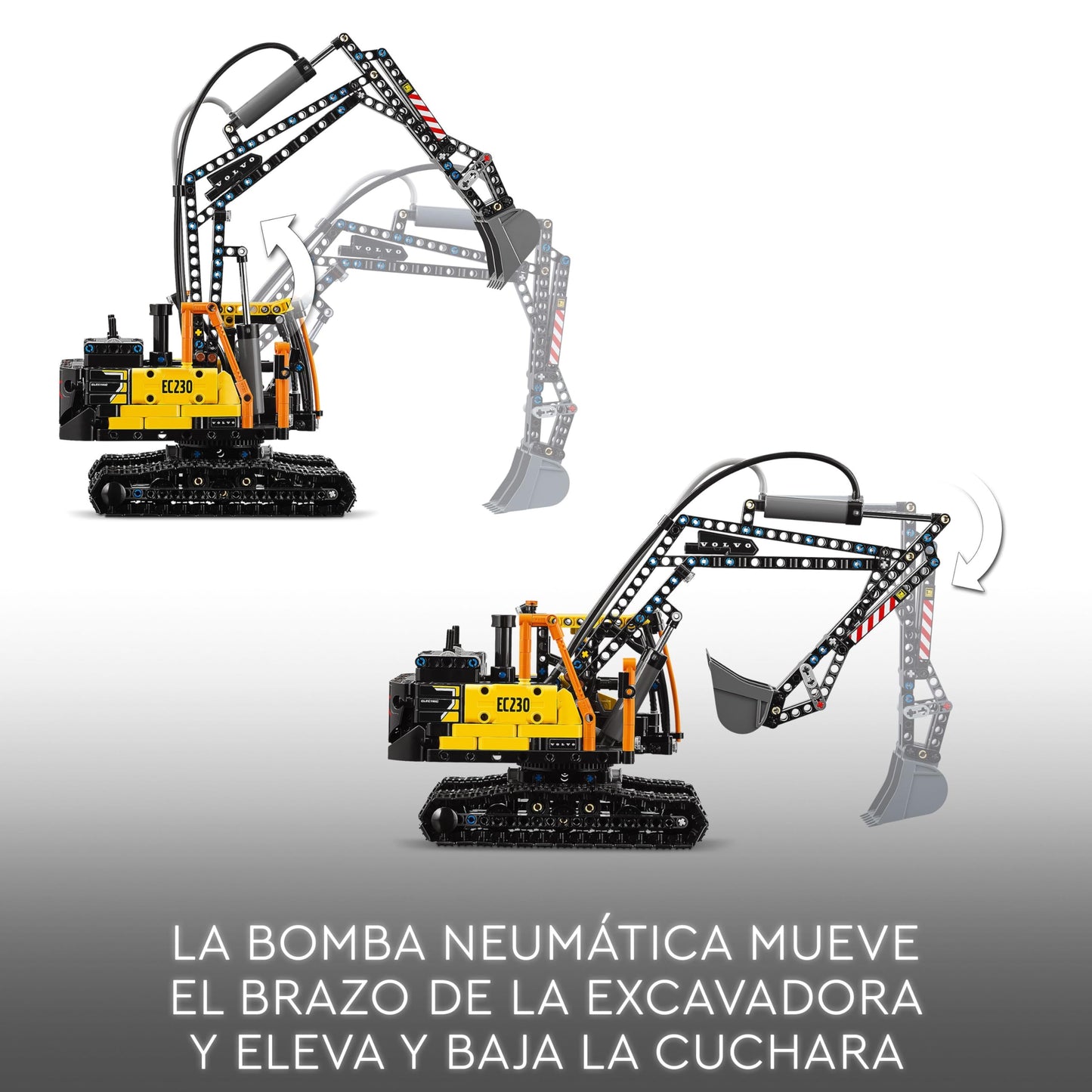 . LEGO Technic Camión FMX y Excavadora Eléctrica EC230 Volvo 42175, Vehículos de Juguete para Construir, Regalo para Niños +10 Años y Aficionados a la Construcción