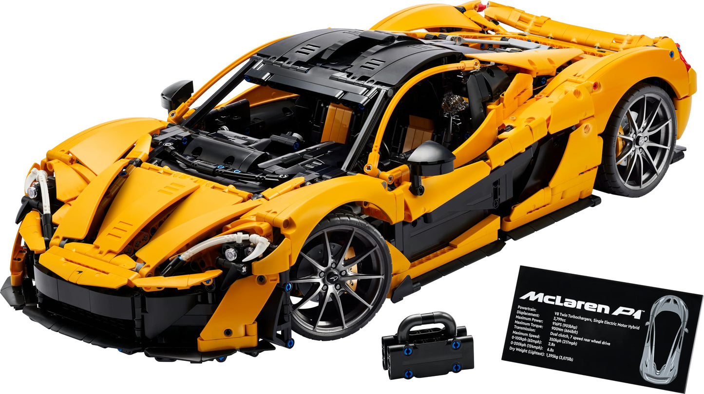 LEGO Technic McLaren P1, Maqueta de Coche de Carreras a Escala para Adultos, Set de Construcción Coleccionable, Regalo para Aficionados a los Supercoches y al Motor 42172