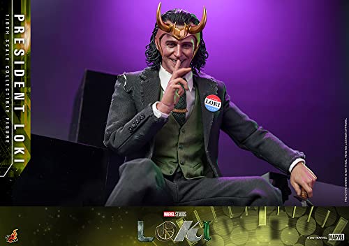 Hot Toys Presidente Loki 1:6 – Figura de Colección de la Serie Loki, Detalles Realistas, Traje y Accesorios Completo, Articulada para Exhibición Premium