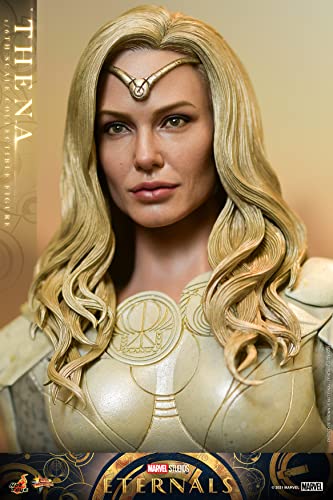 Hot Toys Figura Coleccionable Thena 1:6 – Eternos, Detalles Realistas, Totalmente Articulada, Incluye Armas y Accesorios, Ideal para Fans de Marvel y Coleccionistas de Cine