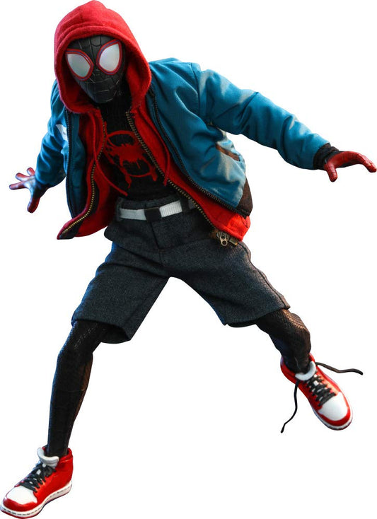 Hot Toys Figura Coleccionable Miles Morales 1:6 – Into The Spider-Verse, Detalles Realistas, Articulada, Accesorios Intercambiables, Ideal para Fans y Coleccionistas