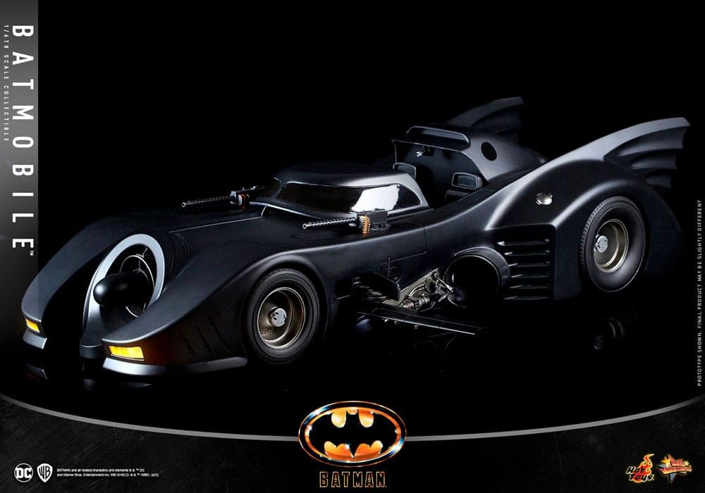 Hot Toys Batman (1989) Véhicule Movie Masterpiece 1/6 Batmobile 100 cm Hot Toys Vehículo Batmóvil 1989 Escala 1:6 – Movie Masterpiece de 100 cm, Réplica Detallada del Coche de Batman, Edición Coleccionista para Exhibición