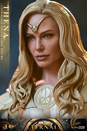 Hot Toys Figura Coleccionable Thena 1:6 – Eternos, Detalles Realistas, Totalmente Articulada, Incluye Armas y Accesorios, Ideal para Fans de Marvel y Coleccionistas de Cine