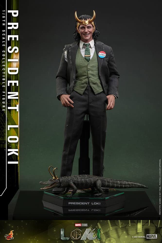 Hot Toys Presidente Loki 1:6 – Figura de Colección de la Serie Loki, Detalles Realistas, Traje y Accesorios Completo, Articulada para Exhibición Premium