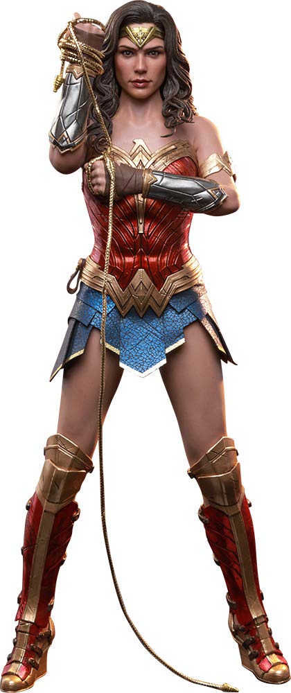 Hot Toys Figura Coleccionable Mujer Maravilla 1:6 – WW84, Multicolor, Edición Detallada con Armadura Dorada, Articulada con Accesorios y Base, Ideal para Fans de DC y Coleccionistas