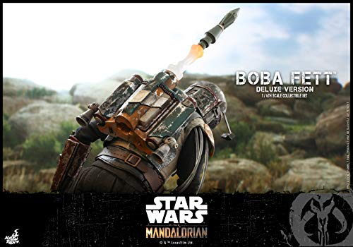 Hot Toys Figura Coleccionable Boba Fett DX 1:6 – The Mandalorian, Detalles Realistas, Articulada, Accesorios y Armas Intercambiables, Ideal para Fans de Star Wars y Coleccionistas