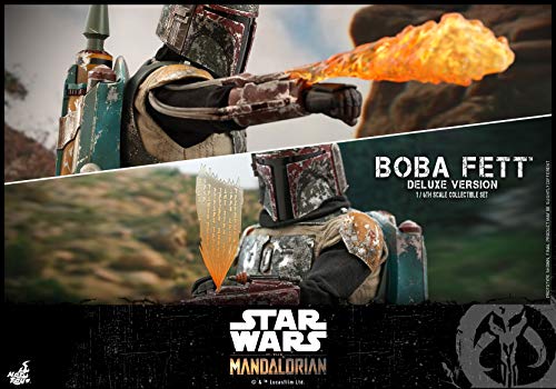 Hot Toys Figura Coleccionable Boba Fett DX 1:6 – The Mandalorian, Detalles Realistas, Articulada, Accesorios y Armas Intercambiables, Ideal para Fans de Star Wars y Coleccionistas