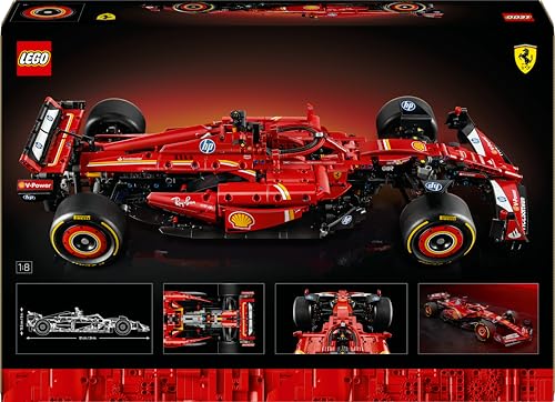 LEGO Technic Coche Ferrari SF-24 F1, Maqueta de Vehículo de Carreras Rojo para Construir y Coleccionar, Regalo para Aficionados a la Fórmula 1, Adultos y Coleccionistas 42207