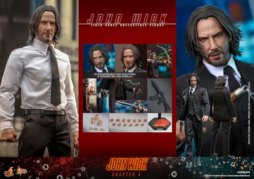 Hot Toys Figura Coleccionable John Wick 1:6 – Modelo Consequence, Detallado Realista, Articulada con Accesorios, Ideal para Coleccionistas y Fans de la Saga