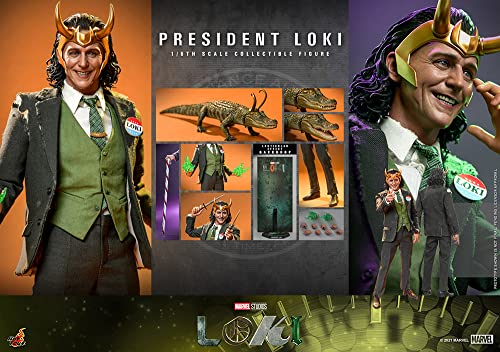 Hot Toys Presidente Loki 1:6 – Figura de Colección de la Serie Loki, Detalles Realistas, Traje y Accesorios Completo, Articulada para Exhibición Premium