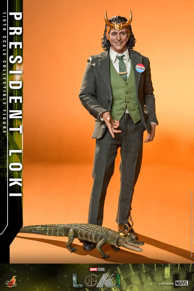 Hot Toys Presidente Loki 1:6 – Figura de Colección de la Serie Loki, Detalles Realistas, Traje y Accesorios Completo, Articulada para Exhibición Premium