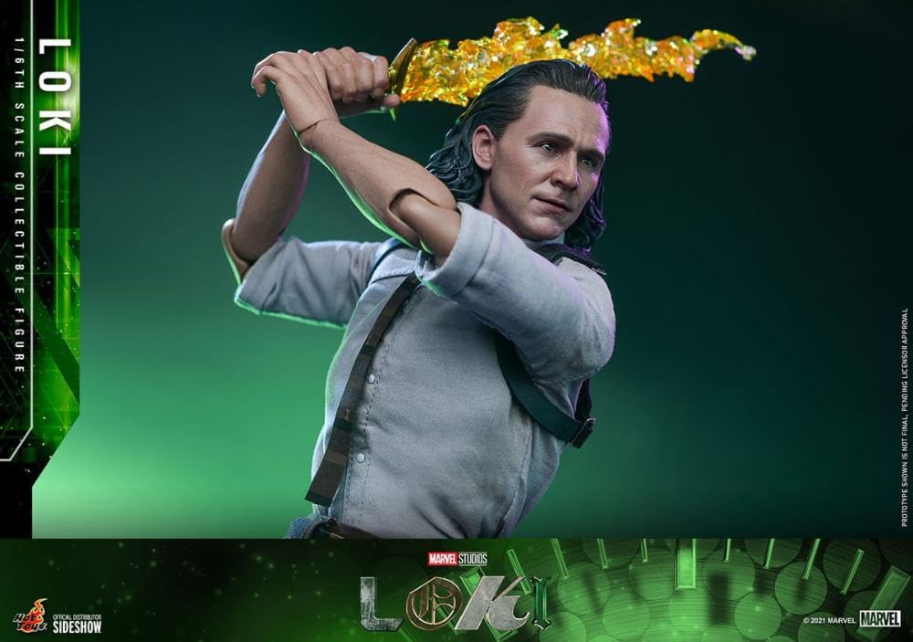 Hot Toys Figura Coleccionable Loki Escala 1:6 – Detallado de Alta Calidad, Articulada, Inspirada en el Personaje de Marvel Loki