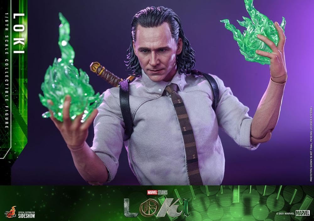 Hot Toys Figura Coleccionable Loki Escala 1:6 – Detallado de Alta Calidad, Articulada, Inspirada en el Personaje de Marvel Loki