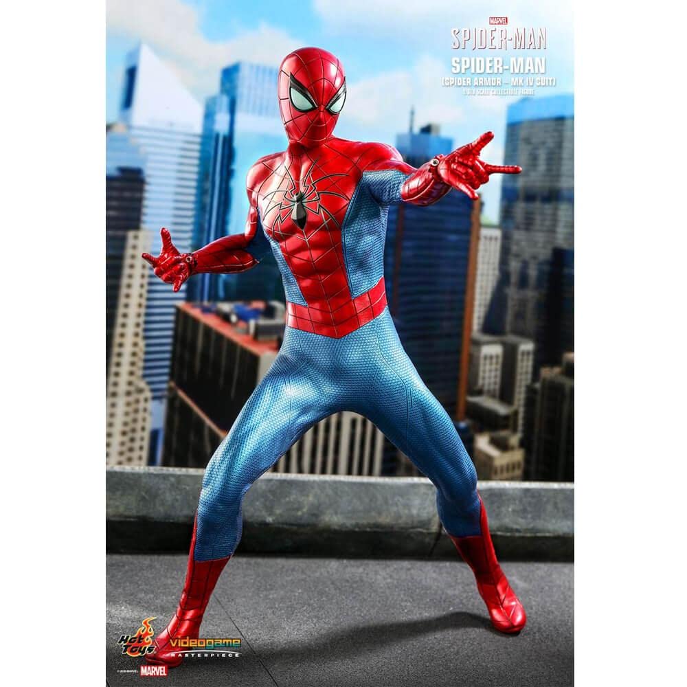 Hot Toys Marvel Spider-Man Game Spider-Man (Spider Armor - MK IV Suit) Figura de acción de Escala 1/6 de 12 Pulgadas, HT906512