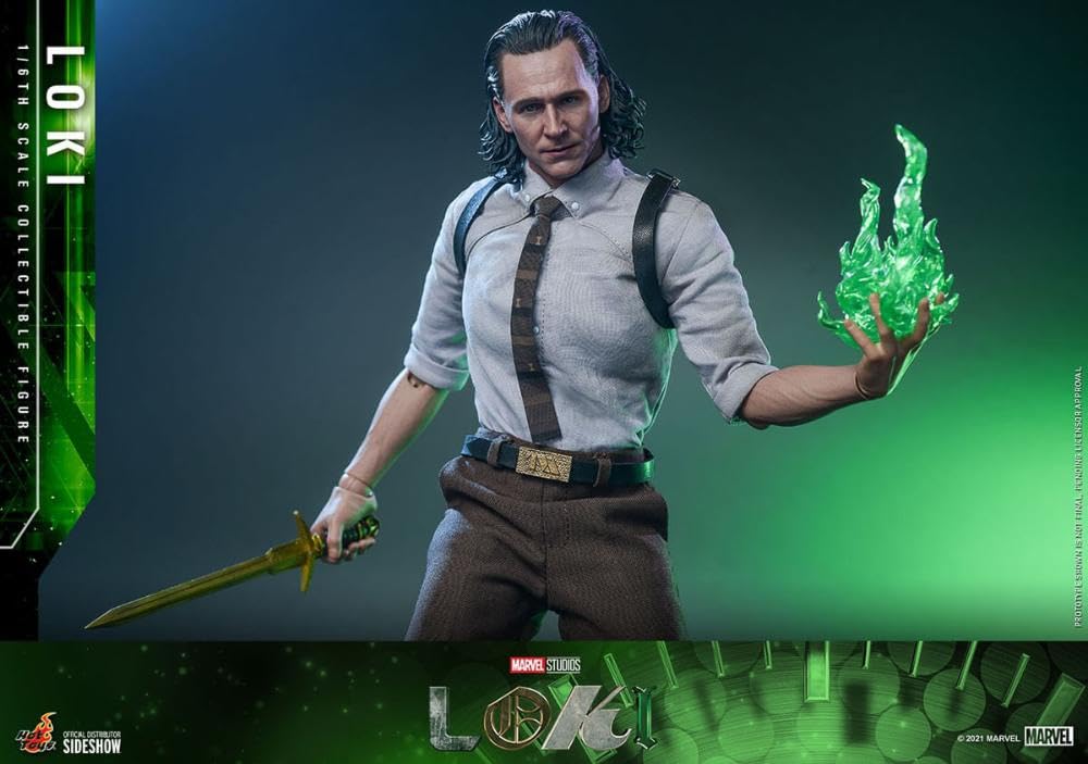 Hot Toys Figura Coleccionable Loki Escala 1:6 – Detallado de Alta Calidad, Articulada, Inspirada en el Personaje de Marvel Loki