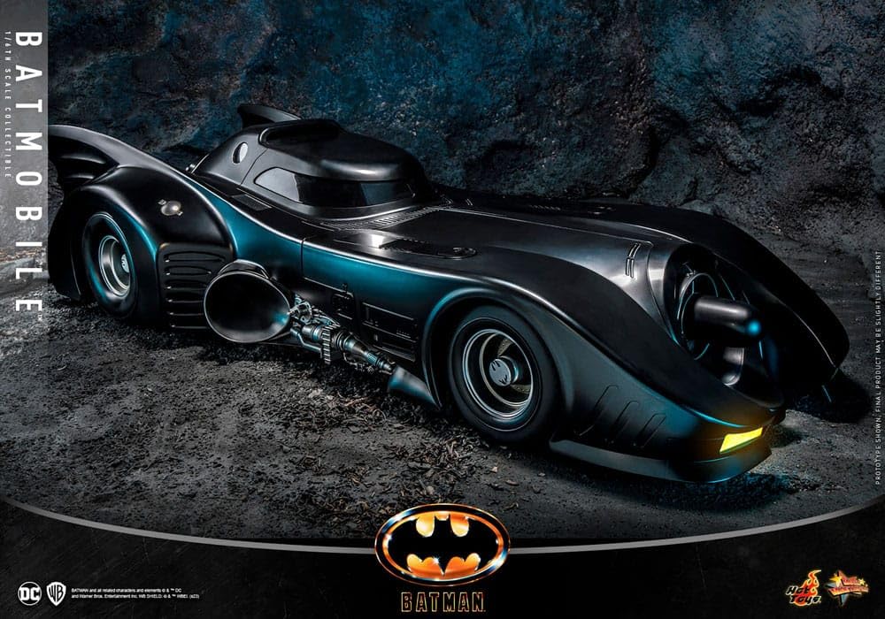 Hot Toys Batman (1989) Véhicule Movie Masterpiece 1/6 Batmobile 100 cm Hot Toys Vehículo Batmóvil 1989 Escala 1:6 – Movie Masterpiece de 100 cm, Réplica Detallada del Coche de Batman, Edición Coleccionista para Exhibición