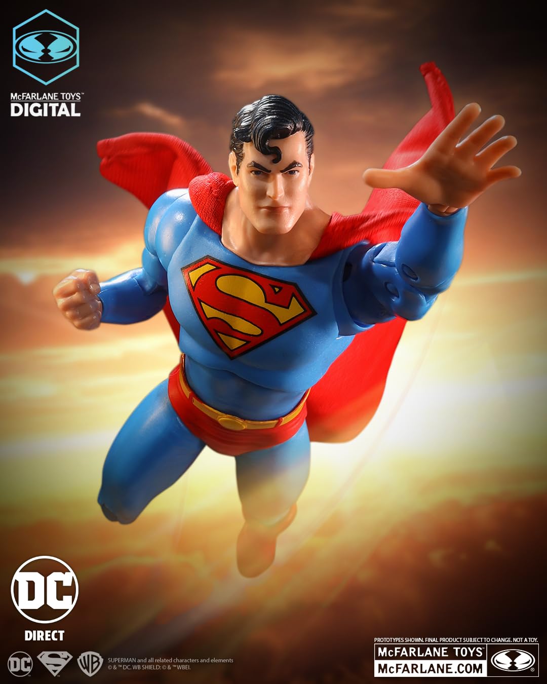 McFarlane Toys Figura Coleccionable Superman The Silver Age – Edición con Coleccionable Digital, Detalles Clásicos, Articulada, Ideal para Fans de DC Comics y Coleccionistas