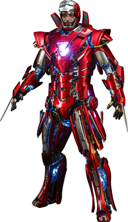 Hot Toys Iron Man Mark XXXIII Silver Centurion 1:6 – Figura de Colección Iron Man 3, Armadura Detallada, Traje Completo y Articulaciones Premium
