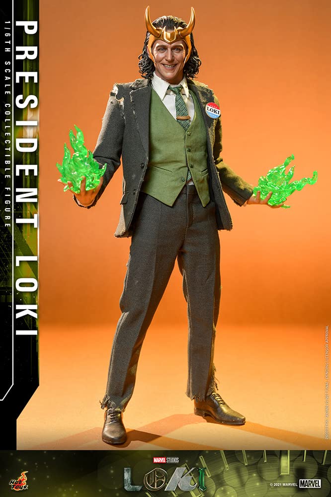 Hot Toys Presidente Loki 1:6 – Figura de Colección de la Serie Loki, Detalles Realistas, Traje y Accesorios Completo, Articulada para Exhibición Premium