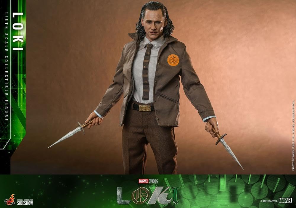 Hot Toys Figura Coleccionable Loki Escala 1:6 – Detallado de Alta Calidad, Articulada, Inspirada en el Personaje de Marvel Loki