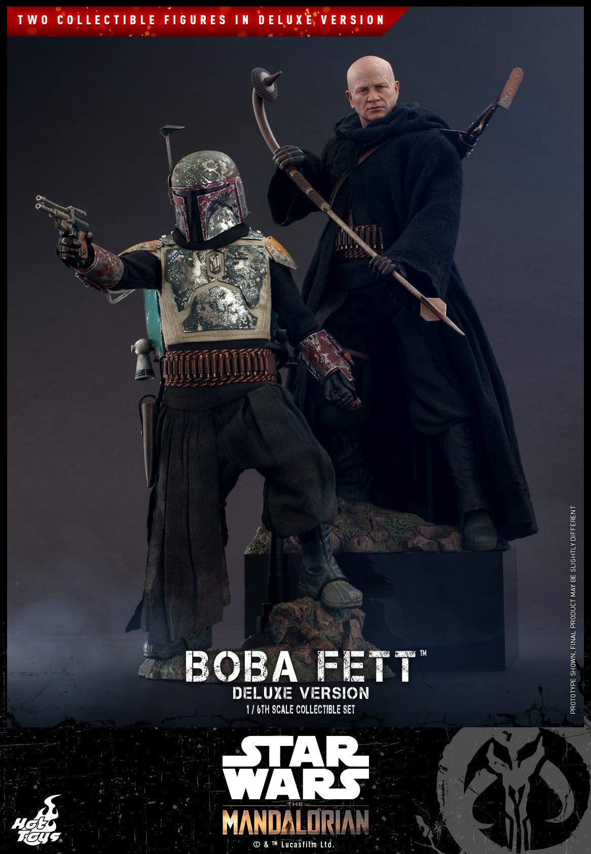 Hot Toys Figura Coleccionable Boba Fett DX 1:6 – The Mandalorian, Detalles Realistas, Articulada, Accesorios y Armas Intercambiables, Ideal para Fans de Star Wars y Coleccionistas