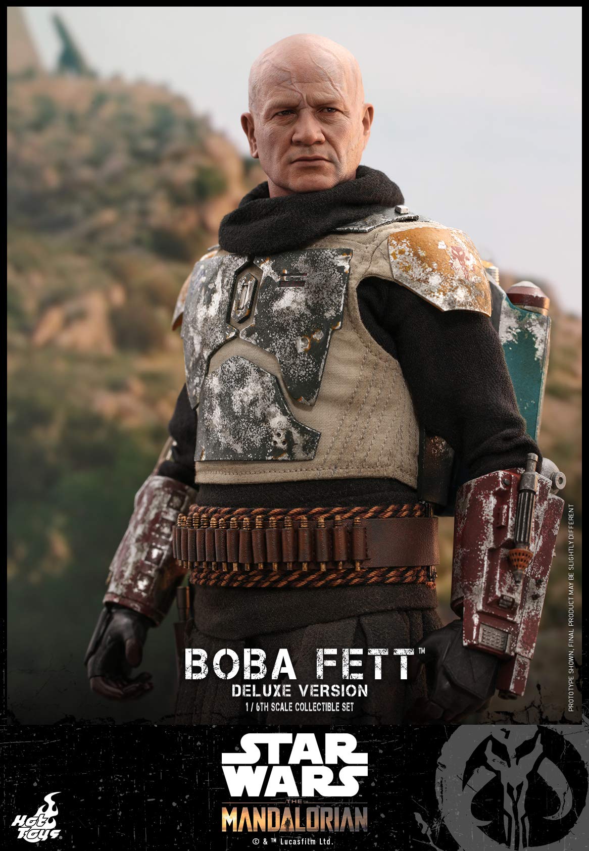Hot Toys Figura Coleccionable Boba Fett DX 1:6 – The Mandalorian, Detalles Realistas, Articulada, Accesorios y Armas Intercambiables, Ideal para Fans de Star Wars y Coleccionistas