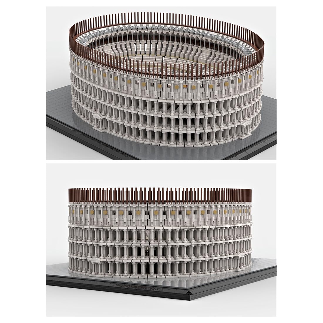Metalakaer Kit de Construcción Coliseo de la Antigua Roma, Maqueta Arquitectónica Modular MOC-58811, 11371 Piezas