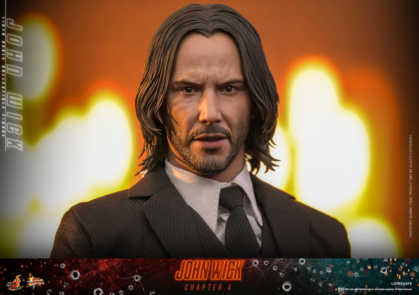 Hot Toys Figura Coleccionable John Wick 1:6 – Modelo Consequence, Detallado Realista, Articulada con Accesorios, Ideal para Coleccionistas y Fans de la Saga