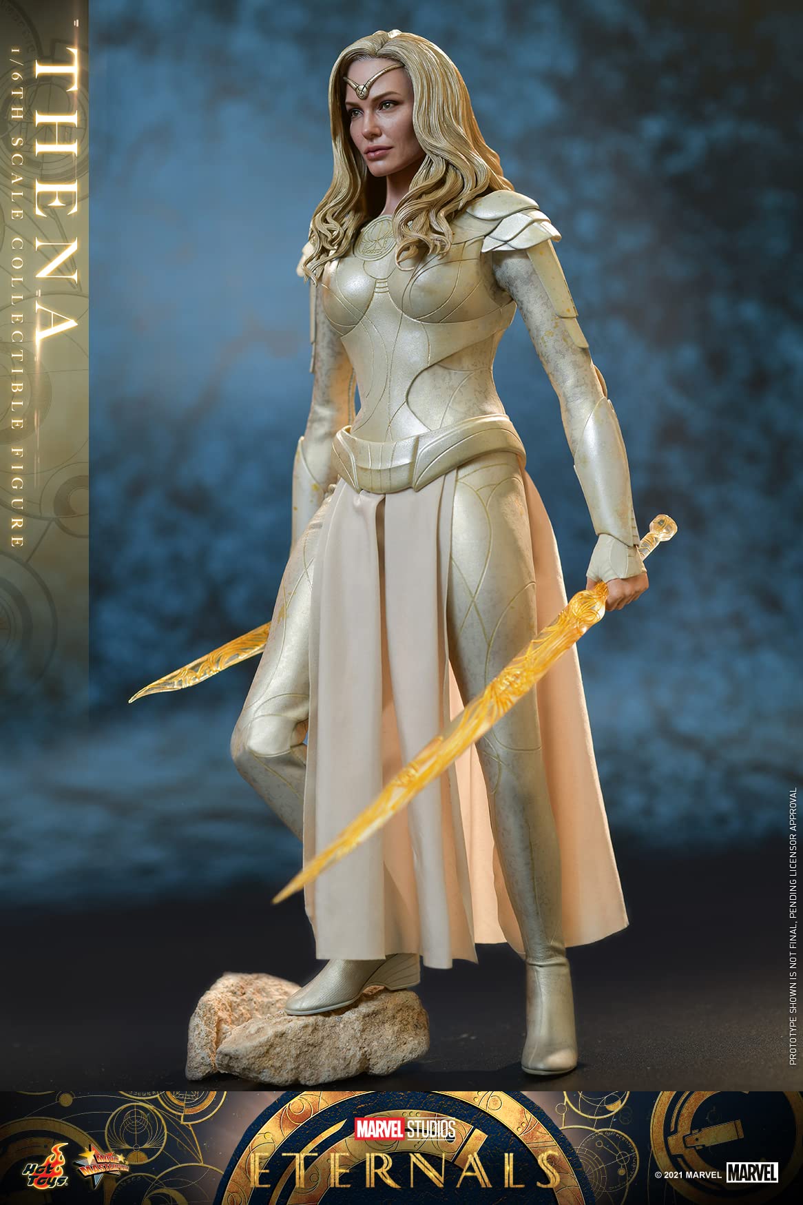 Hot Toys Figura Coleccionable Thena 1:6 – Eternos, Detalles Realistas, Totalmente Articulada, Incluye Armas y Accesorios, Ideal para Fans de Marvel y Coleccionistas de Cine