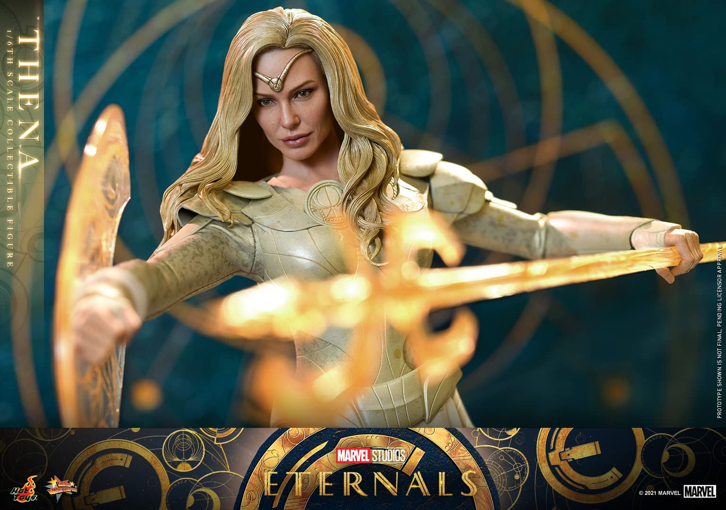 Hot Toys Figura Coleccionable Thena 1:6 – Eternos, Detalles Realistas, Totalmente Articulada, Incluye Armas y Accesorios, Ideal para Fans de Marvel y Coleccionistas de Cine