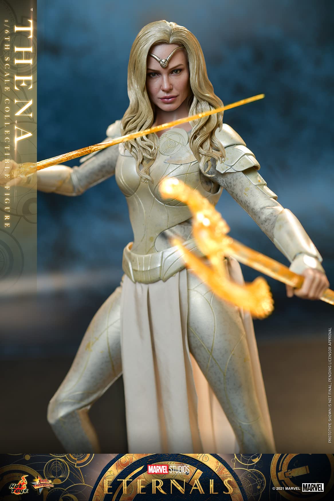 Hot Toys Figura Coleccionable Thena 1:6 – Eternos, Detalles Realistas, Totalmente Articulada, Incluye Armas y Accesorios, Ideal para Fans de Marvel y Coleccionistas de Cine