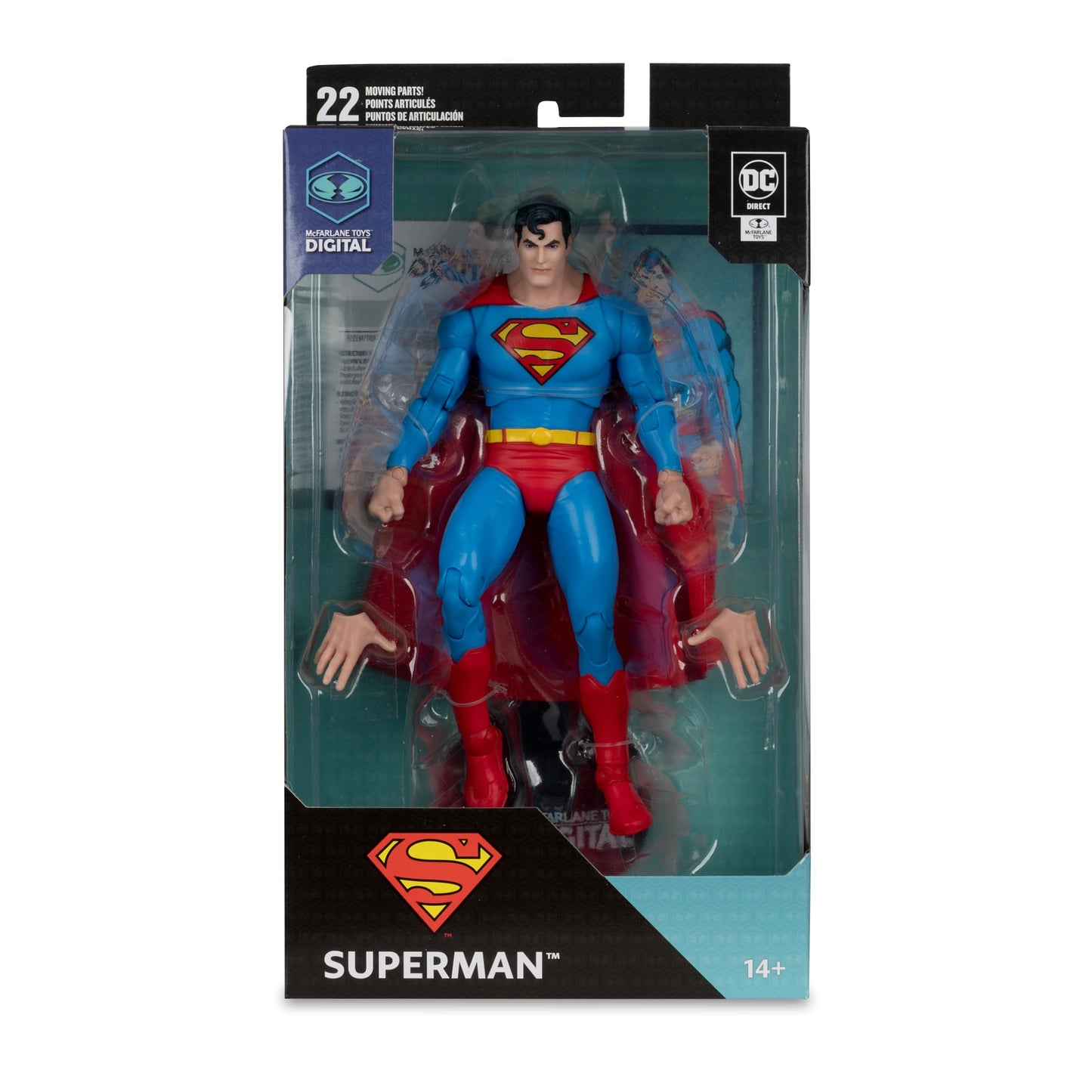 McFarlane Toys Figura Coleccionable Superman The Silver Age – Edición con Coleccionable Digital, Detalles Clásicos, Articulada, Ideal para Fans de DC Comics y Coleccionistas