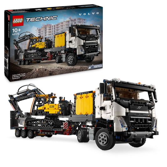 . LEGO Technic Camión FMX y Excavadora Eléctrica EC230 Volvo 42175, Vehículos de Juguete para Construir, Regalo para Niños +10 Años y Aficionados a la Construcción