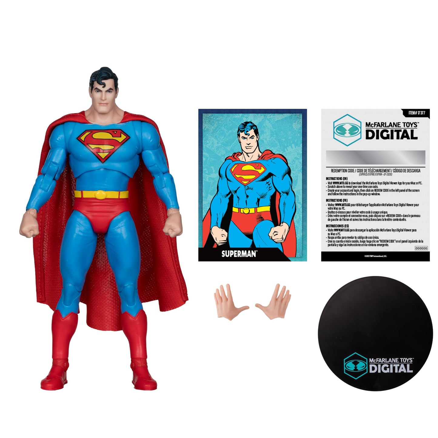 McFarlane Toys Figura Coleccionable Superman The Silver Age – Edición con Coleccionable Digital, Detalles Clásicos, Articulada, Ideal para Fans de DC Comics y Coleccionistas