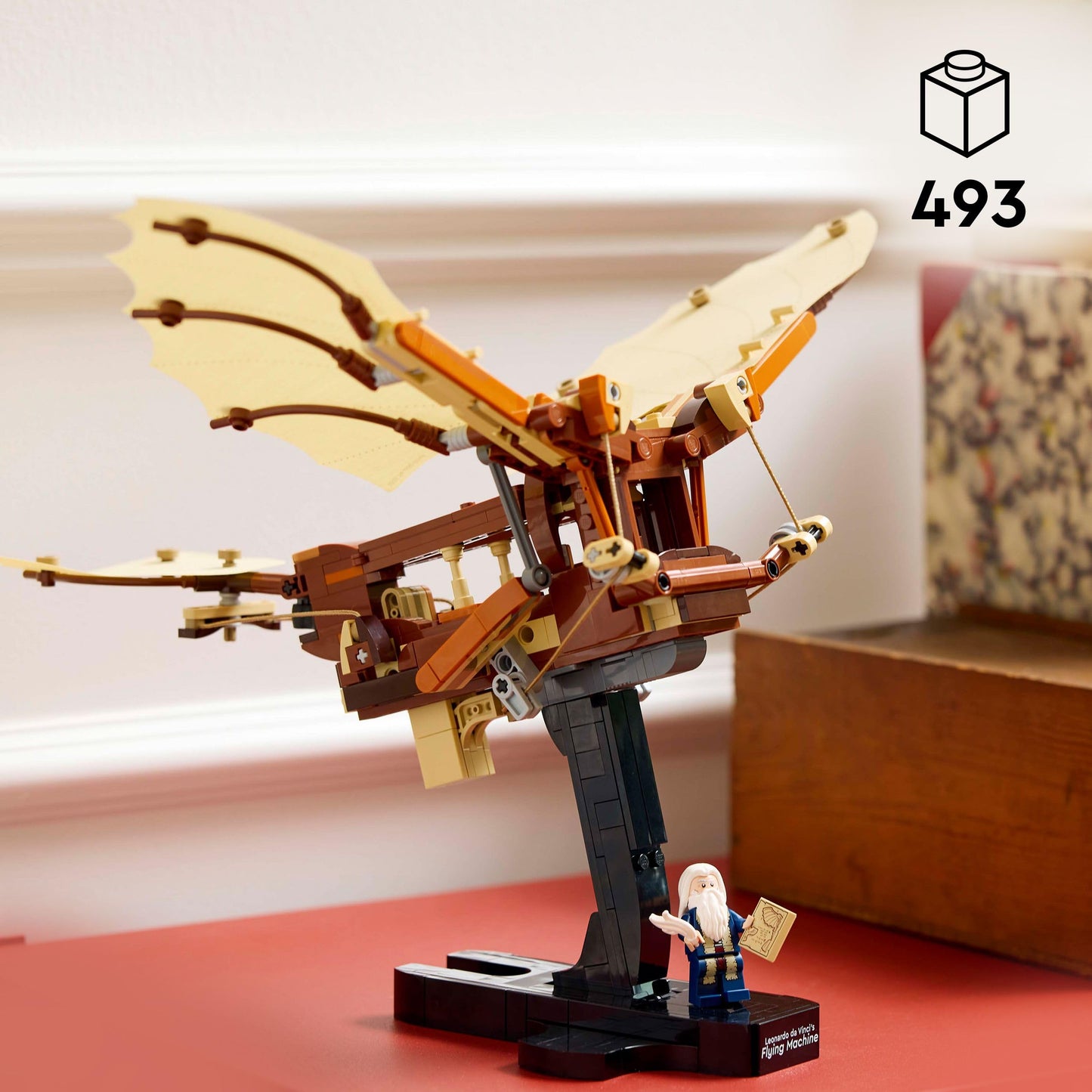 LEGO Icons Máquina Voladora de Leonardo da Vinci, Maqueta de Ornitóptero para Adultos, Regalo para Hombres y Mujeres Amantes de la Historia y las Manualidades, Decoración de Salón y Dormitorio 10363