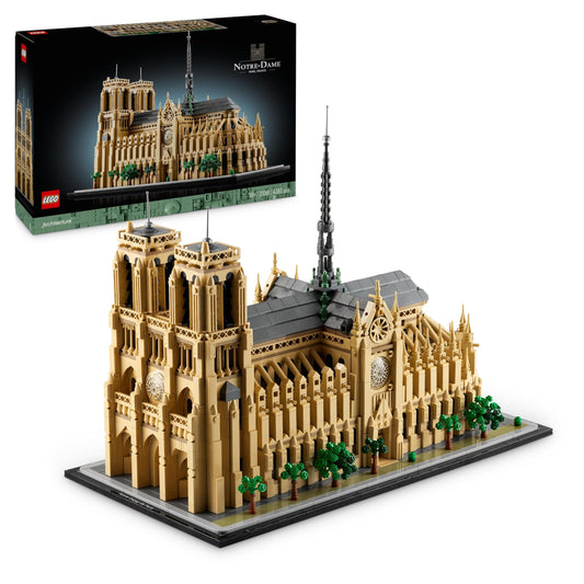 LEGO Architecture Notre Dame de París, Maqueta de Catedral para Construir, Set de Arquitectura y Recuerdo Histórico de Francia, Regalo para Adultos y Aficionados al Patrimonio 21061