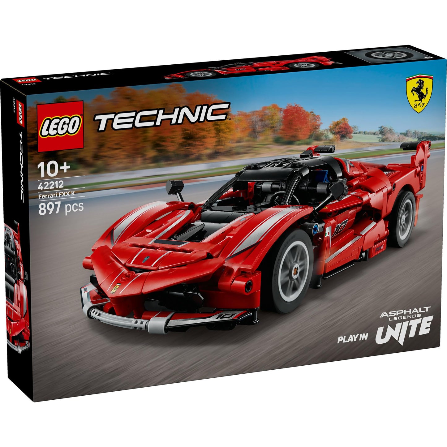 LEGO Technic Ferrari FXX K, Maqueta de Coche de Carreras con Motor V12, Diferencial y Pistones Móviles, Regalo para Niños y Niñas de 10+ Años 42212