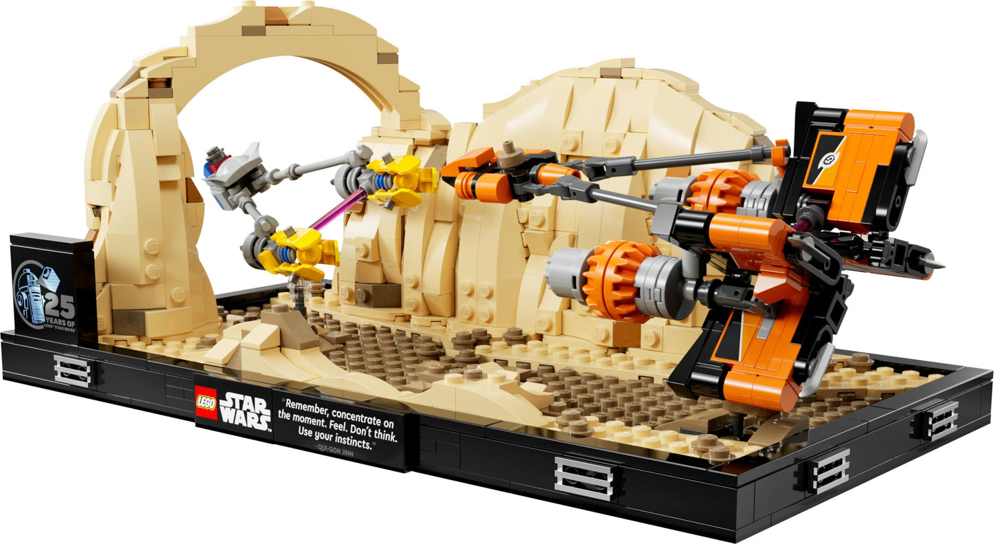 LEGO Star Wars La Amenaza Fantasma Diorama Carrera de Vainas de Mos Espa, Maqueta de Construcción para Adultos con Vaina de Anakin Skywalker, Regalo para Hombres y Mujeres Fans de Star Wars 75380