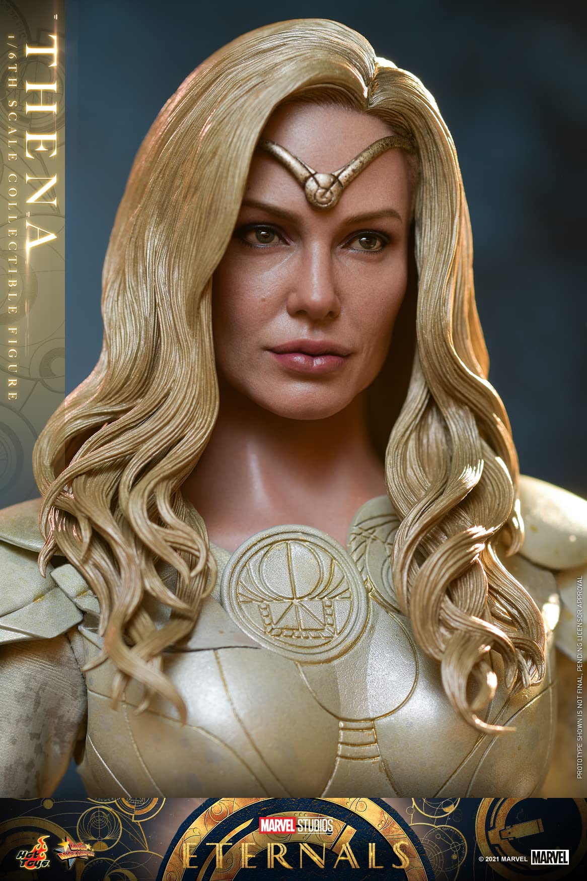 Hot Toys Figura Coleccionable Thena 1:6 – Eternos, Detalles Realistas, Totalmente Articulada, Incluye Armas y Accesorios, Ideal para Fans de Marvel y Coleccionistas de Cine