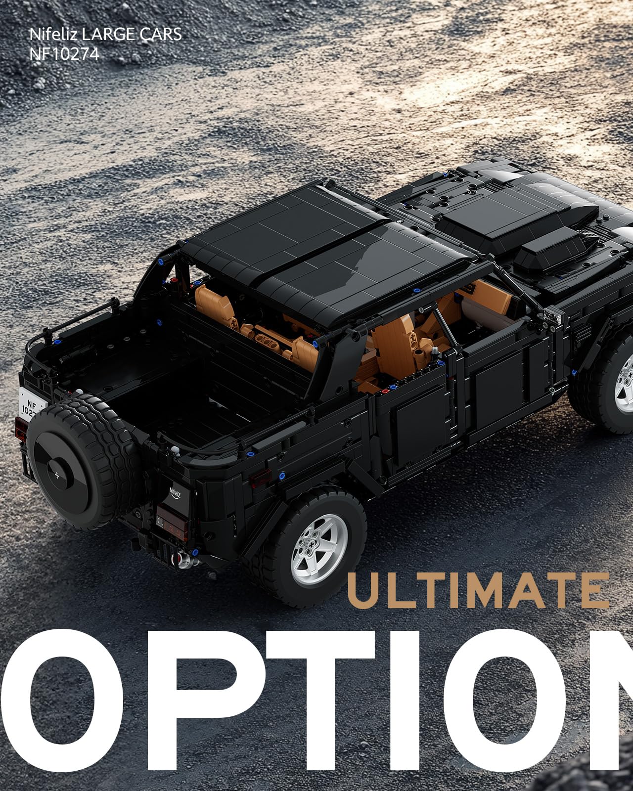 Nifeliz L002 Off-Road NF10274, Maqueta de Coche Todoterreno a Escala 1:8 para Adultos, 3983 Piezas, Kit de Construcción Coleccionable y Decorativo