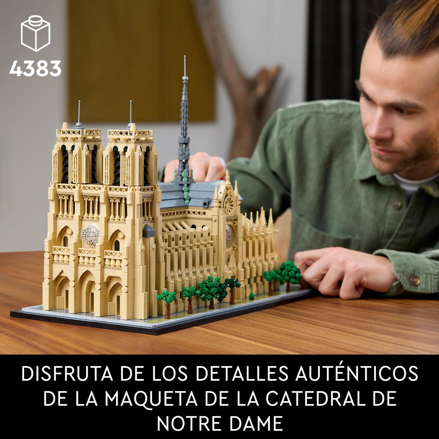 LEGO Architecture Notre Dame de París, Maqueta de Catedral para Construir, Set de Arquitectura y Recuerdo Histórico de Francia, Regalo para Adultos y Aficionados al Patrimonio 21061