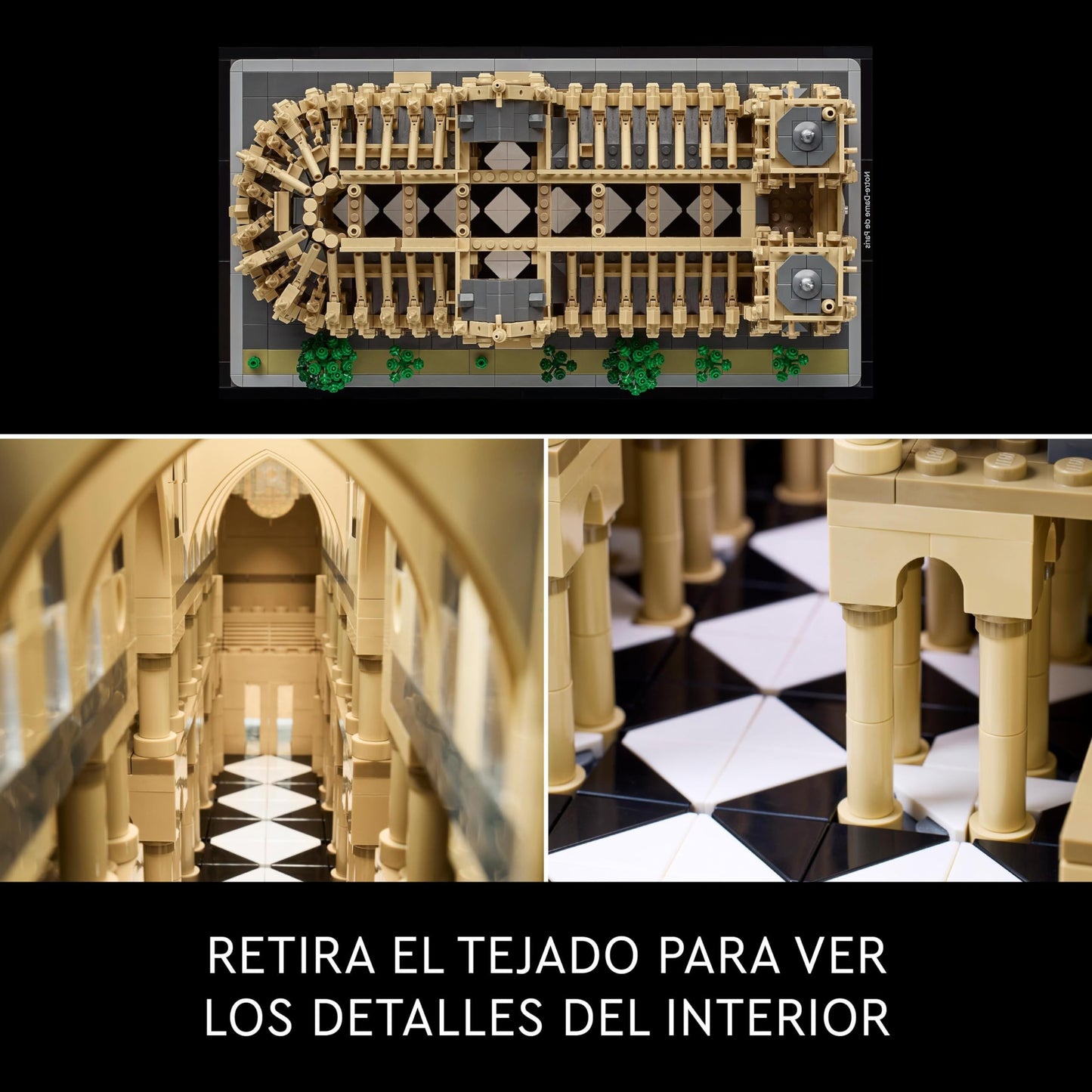 LEGO Architecture Notre Dame de París, Maqueta de Catedral para Construir, Set de Arquitectura y Recuerdo Histórico de Francia, Regalo para Adultos y Aficionados al Patrimonio 21061