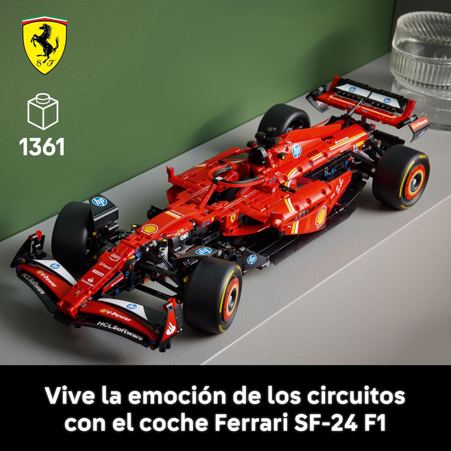 LEGO Technic Coche Ferrari SF-24 F1, Maqueta de Vehículo de Carreras Rojo para Construir y Coleccionar, Regalo para Aficionados a la Fórmula 1, Adultos y Coleccionistas 42207