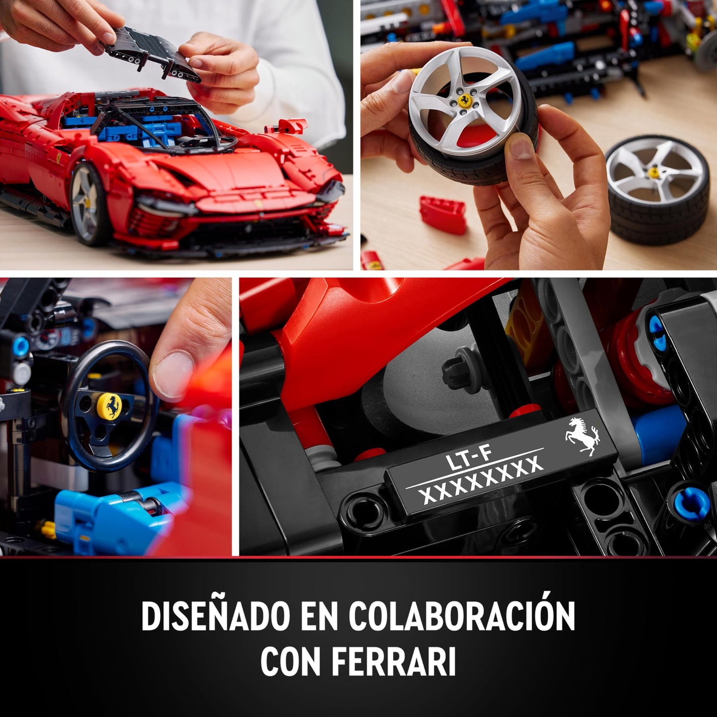 LEGO Technic Ferrari Daytona SP3 42143, Maqueta de Supercoche Rojo a Escala 1:8 para Construir, Set Coleccionable Ultimate Car Concept