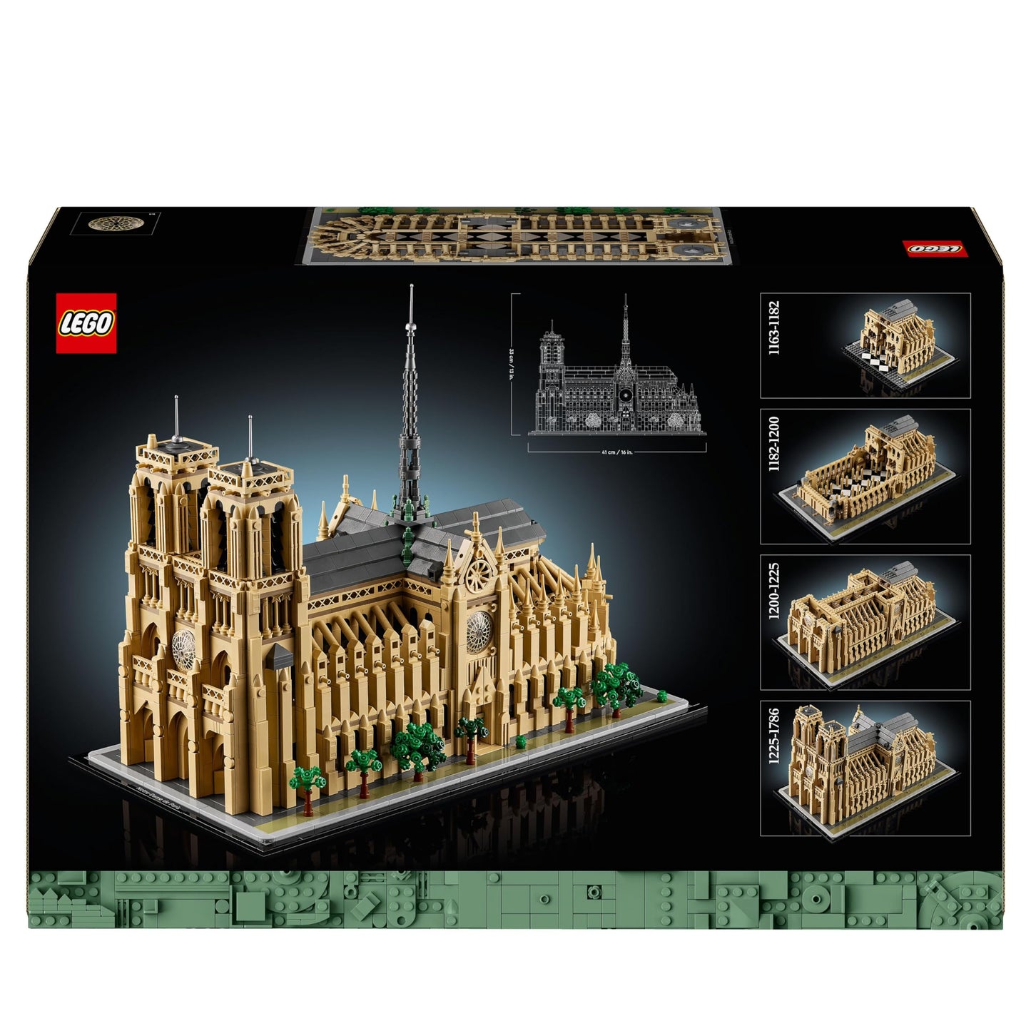 LEGO Architecture Notre Dame de París, Maqueta de Catedral para Construir, Set de Arquitectura y Recuerdo Histórico de Francia, Regalo para Adultos y Aficionados al Patrimonio 21061