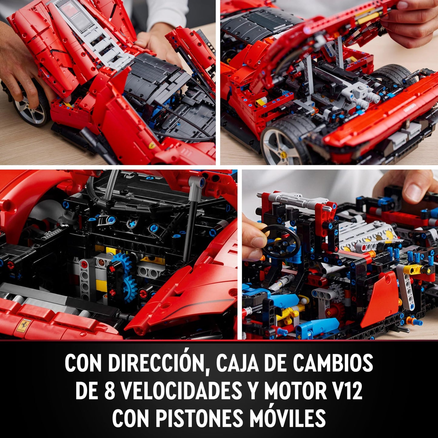 LEGO Technic Ferrari Daytona SP3 42143, Maqueta de Supercoche Rojo a Escala 1:8 para Construir, Set Coleccionable Ultimate Car Concept